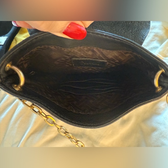 Cole Haan leather purse on gold colored chain EUC - Picture 5 of 5